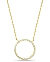 Giani Bernini Cubic Zirconia Open Circle Pendant Necklace In 18k Gold-plated Sterling Silver, 16" + 2" Extender, C In Gold Over Silver