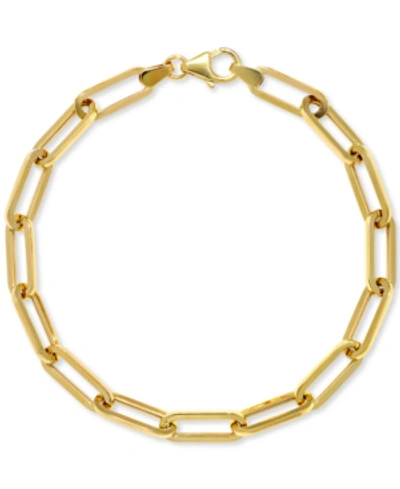 Italian Gold Paperclip Link Bracelet In 14k Gold In Yellow Gold