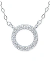 Giani Bernini Cubic Zirconia Mini-circle 16" Pendant Necklace, Created For Macy's In Silver