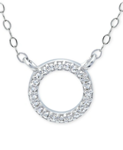 Giani Bernini Cubic Zirconia Mini-circle 16" Pendant Necklace, Created For Macy's In Silver