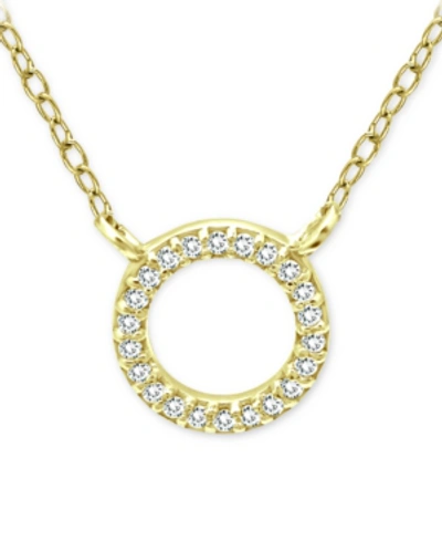 GIANI BERNINI CUBIC ZIRCONIA MINI-CIRCLE 16" PENDANT NECKLACE, CREATED FOR MACY'S