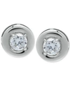 Giani Bernini Cubic Zirconia Framed Stud Earrings, Created For Macy's In Silver