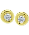 Giani Bernini Cubic Zirconia Framed Stud Earrings, Created For Macy's In Gold Over Silver