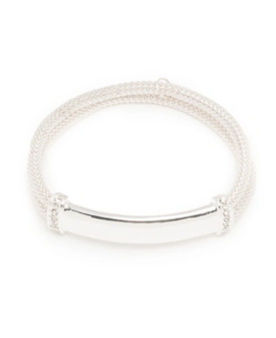 Nine West Boxed Stretch Bracelet In Silver-tone