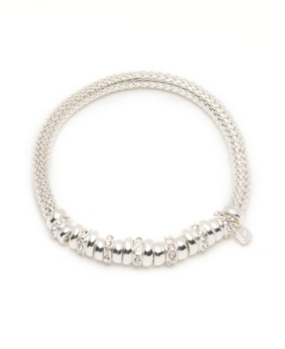 Nine West Boxed Stretch Bracelet In Silver-tone