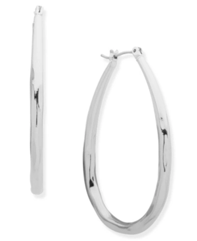 Nine West Teardrop Hoop Earring In Silver-tone