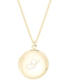 Brook & York 14k Gold Plated Isla Initial Long Locket Necklace In Gold S