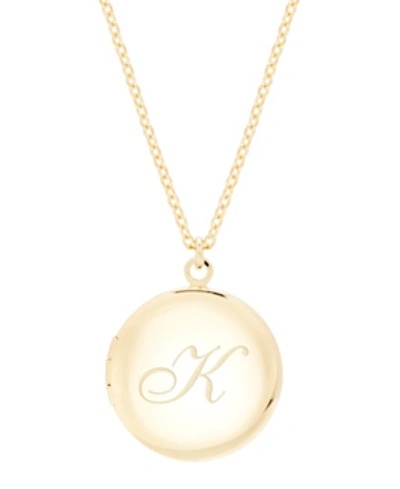Brook & York 14k Gold Plated Isla Initial Long Locket Necklace In Gold K