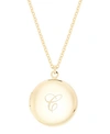 Brook & York 14k Gold Plated Isla Initial Long Locket Necklace In Gold C