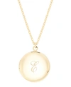 Brook & York 14k Gold Plated Isla Initial Long Locket Necklace In Gold E