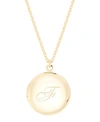 Brook & York 14k Gold Plated Isla Initial Long Locket Necklace In Gold F