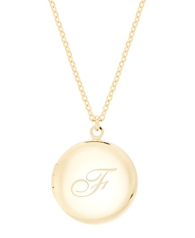 Brook & York 14k Gold Plated Isla Initial Long Locket Necklace In Gold F