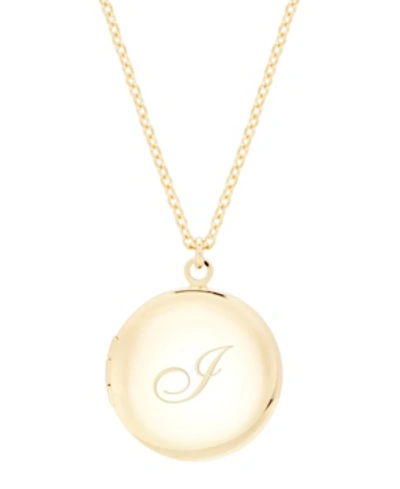 Brook & York 14k Gold Plated Isla Initial Long Locket Necklace In Gold I