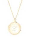 Brook & York 14k Gold Plated Isla Initial Long Locket Necklace In Gold L