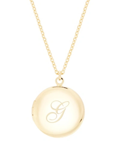 Brook & York 14k Gold Plated Isla Initial Long Locket Necklace In Gold G
