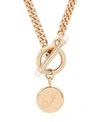 Brook & York Stella Imitation Pearl Initial Toggle Necklace In Rose Gold J