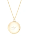 Brook & York 14k Gold Plated Isla Initial Long Locket Necklace In Gold T