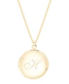 Brook & York 14k Gold Plated Isla Initial Long Locket Necklace In Gold H