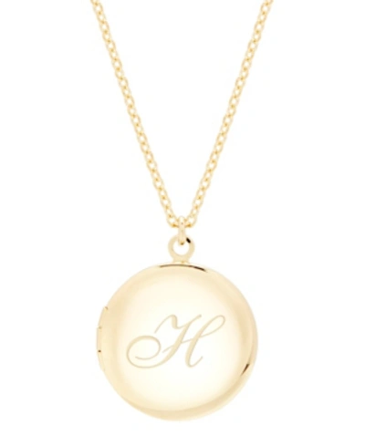 Brook & York 14k Gold Plated Isla Initial Long Locket Necklace In Gold H