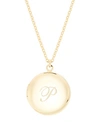 Brook & York 14k Gold Plated Isla Initial Long Locket Necklace In Gold P