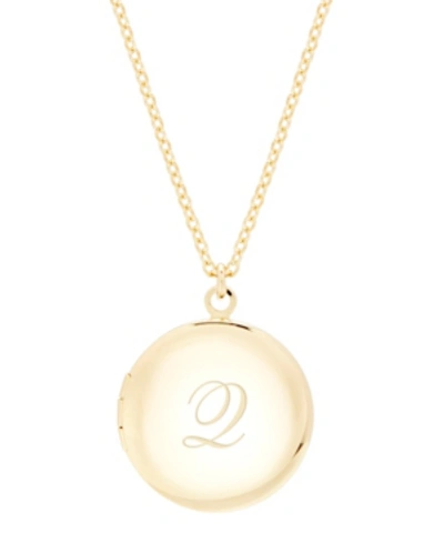 Brook & York 14k Gold Plated Isla Initial Long Locket Necklace In Gold Q