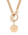 Brook & York Stella Imitation Pearl Initial Toggle Necklace In Rose Gold B
