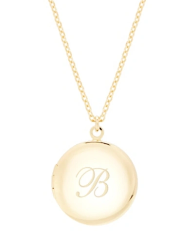 Brook & York 14k Gold Plated Isla Initial Long Locket Necklace In Gold B