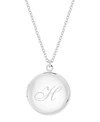 Brook & York Silver Plated Isla Initial Long Locket Necklace In Silver H
