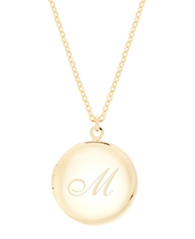 Brook & York 14k Gold Plated Isla Initial Long Locket Necklace In Gold M