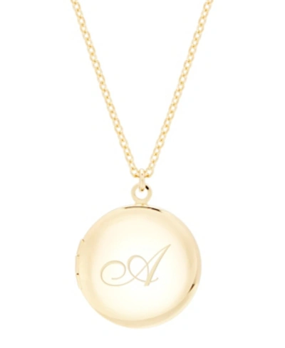 Brook & York 14k Gold Plated Isla Initial Long Locket Necklace In Gold A