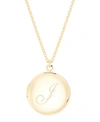 Brook & York 14k Gold Plated Isla Initial Long Locket Necklace In Gold J