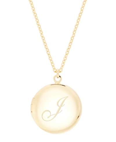 Brook & York 14k Gold Plated Isla Initial Long Locket Necklace In Gold J