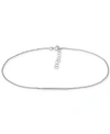 Giani Bernini Polished Bar Ankle Bracelet In 18k Gold-plated Sterling Silver & Sterling Silver, Created For Macy's In Silver