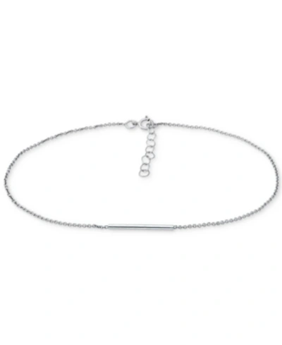 Giani Bernini Polished Bar Ankle Bracelet In 18k Gold-plated Sterling Silver & Sterling Silver, Created For Macy's