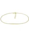 Giani Bernini Polished Bar Ankle Bracelet In 18k Gold-plated Sterling Silver & Sterling Silver, Created For Macy's In Gold Over Silver