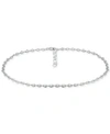 Giani Bernini Mariner Link Ankle Bracelet In Sterling Silver And 18k Gold Over Silver, Created For Macy's In Silver