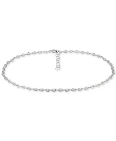 Giani Bernini Mariner Link Ankle Bracelet In Sterling Silver And 18k Gold Over Silver, Created For Macy's