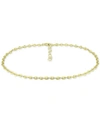 Giani Bernini Mariner Link Ankle Bracelet In Sterling Silver And 18k Gold Over Silver, Created For Macy's In Gold Over Silver