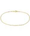 Giani Bernini Dot Dash Link Ankle Bracelet In 18k Gold-plated Sterling Silver & Sterling Silver, Created For Macy' In Gold Over Silver