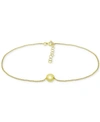 Giani Bernini Polished Bead Ankle Bracelet In 18k Gold-plated Sterling Silver & Sterling Silver, Created For Macy' In Gold Over Silver