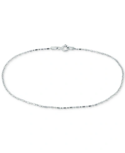 Giani Bernini Dot Dash Link Ankle Bracelet In 18k Gold-plated Sterling Silver & Sterling Silver, Created For Macy'