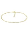 Giani Bernini Paperclip Link Ankle Bracelet In Sterling Silver And 18k Over Silver, Created For Macy's In Gold Over Silver