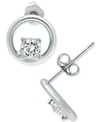 Giani Bernini Cubic Zirconia Circle Stud Earrings, Created For Macy's In Silver