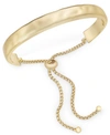 Style & Co Silver-tone Hammered Slider Bracelet, Exclusively At Macy's In Gold