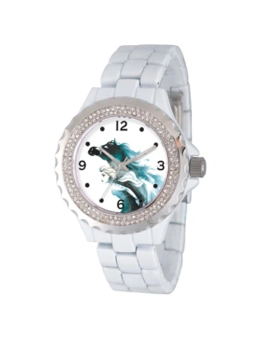 Ewatchfactory Disney Frozen 2 Elsa Women's Enamel Sparkle White Alloy Watch 41mm