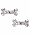 PET FRIENDS JEWELRY PAVE BONE STUD EARRING