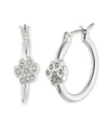 PET FRIENDS JEWELRY PAVE PAW HOOP EARRING