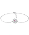 Giani Bernini Cubic Zirconia Ankle Bracelet In Sterling Silver (also In Lab-created Pink Sapphire), Created For Ma In Pink