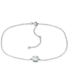 GIANI BERNINI CUBIC ZIRCONIA BEZEL ANKLE BRACELET, CREATED FOR MACY'S