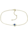 Giani Bernini Lab-grown Opal Ankle Bracelet (also In Cubic Zirconia), Created For Macy's In Purple Gold Over Silver
